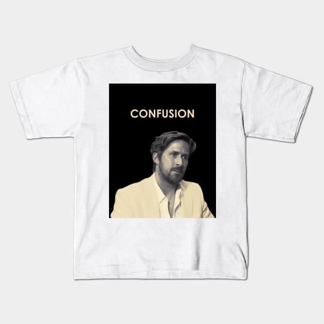 ryan gosling confused Kids T-Shirt by miyku